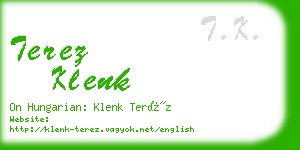 terez klenk business card